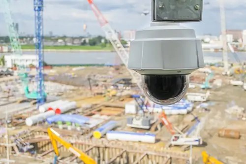 CCTV aimed at a construction site